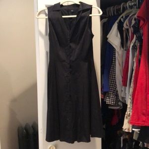 Aqua Black Button Up Dress